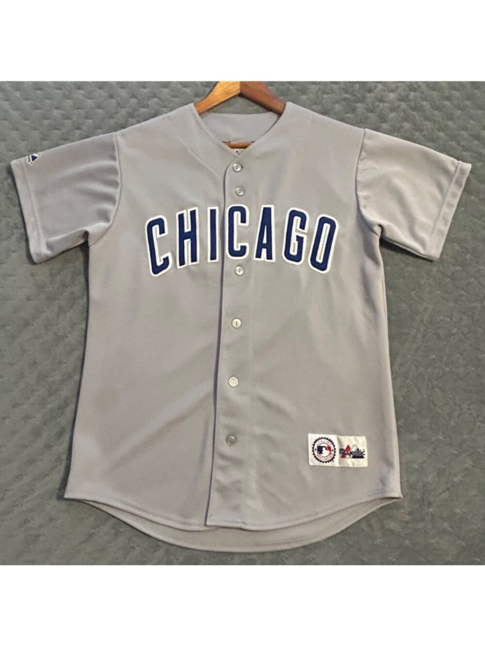 Vintage Chicago Cubs Sammy Sosa #21 Majestic Jersey Gray Button-Up Men's Sz M - Picture 7 of 9